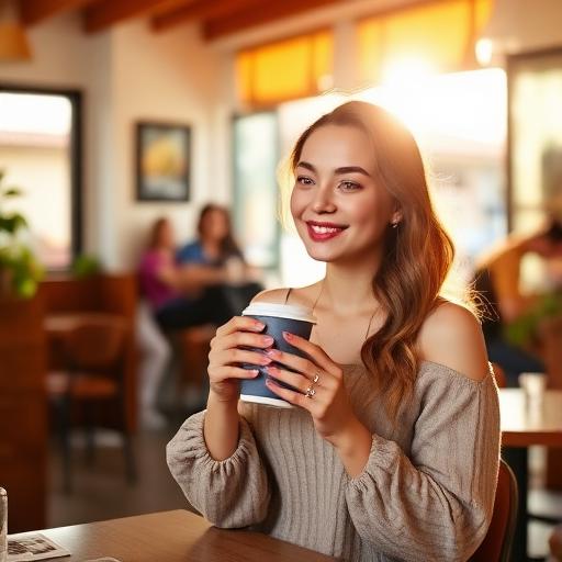 Foto · Cliente no café